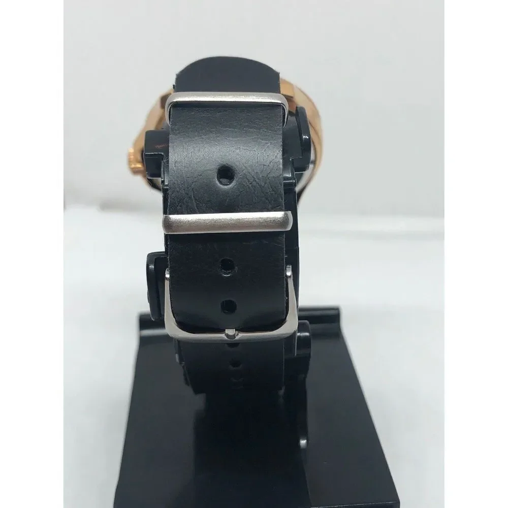 Fossil AM4511 Women's Black Leather Analog Dial Quartz Genuine Wrist Watch RK382